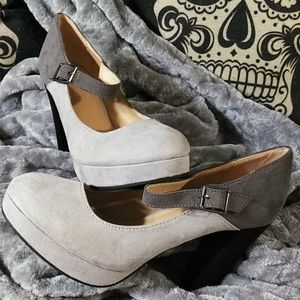 Heels with a thicker heel